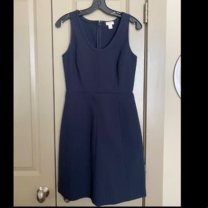 J Crew Factory Crepe Sleveless Dress Navy Size 0